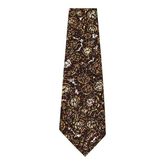 VTG Trader Vic's Nassau Bahamas Batik Print Necktie Hand Printed Cotton England - Picture 1 of 7